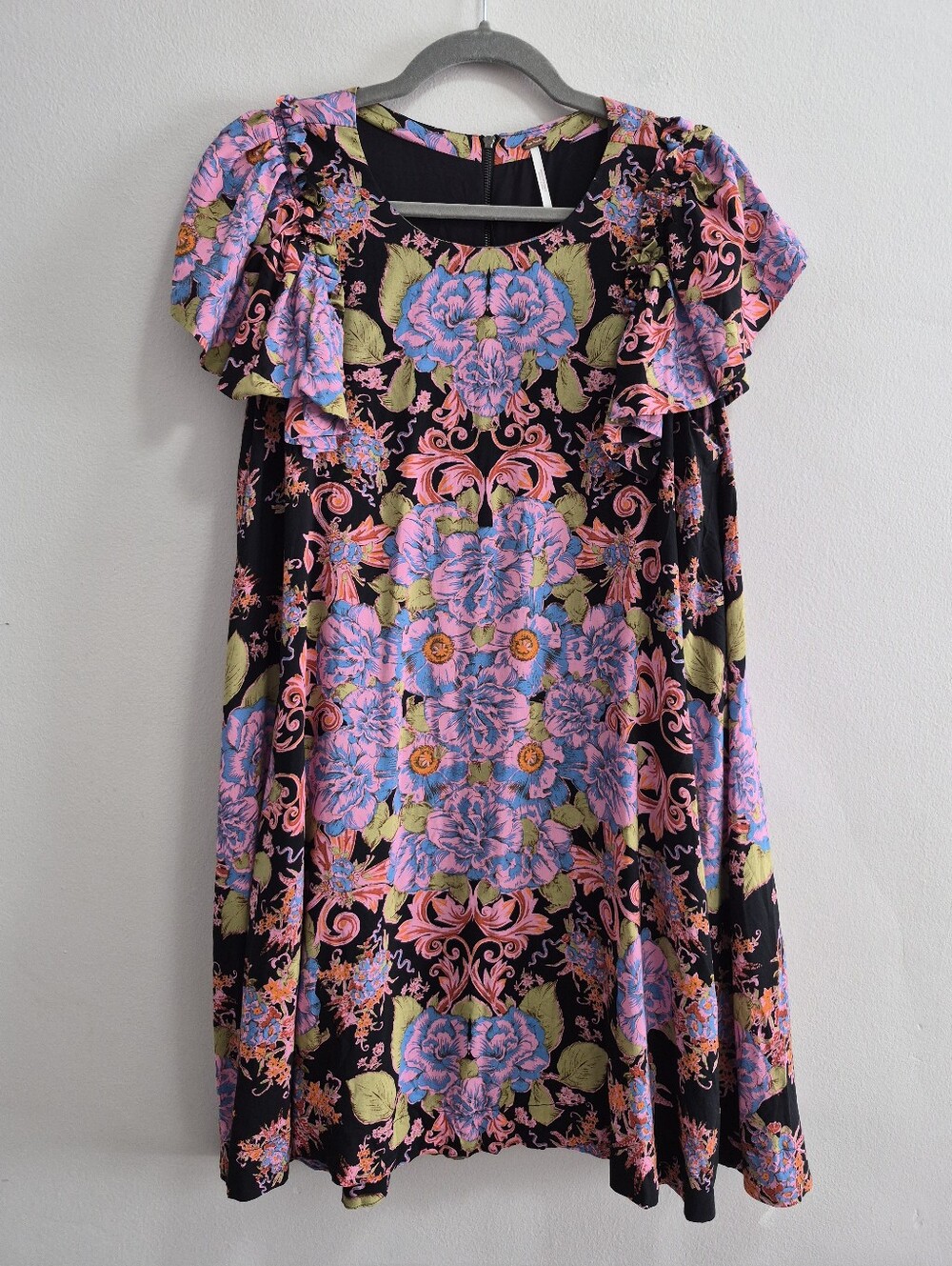 Free People Yara Mini Dress Twilight Combo Floral Size Medium - Picture 3 of 9